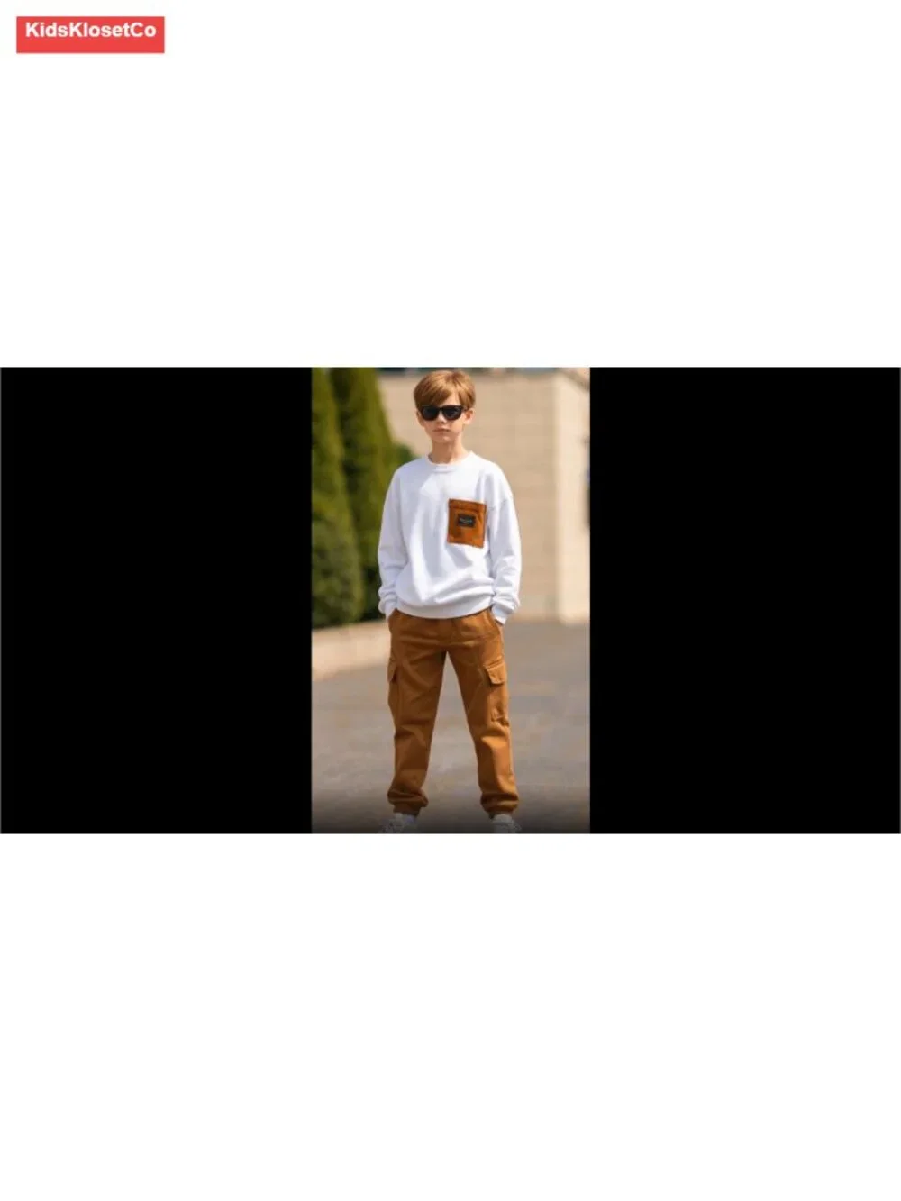 Boys 2 Piece Active Sweatshirt and Cargo Pants Set Size 12